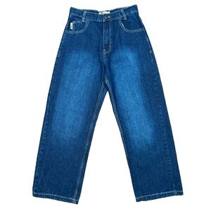 Mecca Boys’ Graphic Blue Bootcut Denim Jeans